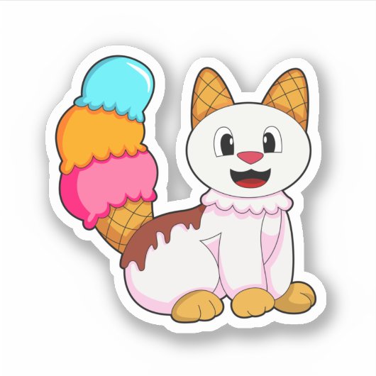 Kat met pop sticker (Voorkant)