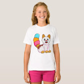 Kat met pop t-shirt (Voorkant volledig)