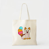Kat met pop tote bag (Voorkant)
