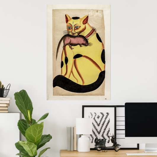  kat met Poster (Thuiskantoor)