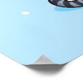 Kat met Poster hoofdtelefoon (16x20) (Hoek)