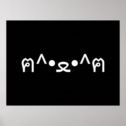 Kat met poten euticon ฅ^・ع・^ฅ Japanse Kaomoji po Poster (Voorkant)