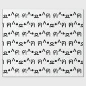 Kat met poten euticon ฅ^ ・ ع・ Japanse Kaomoji Cadeaupapier (Vlak)