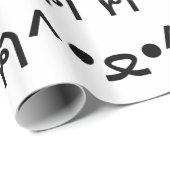 Kat met poten euticon ฅ^ ・ ع・ Japanse Kaomoji Cadeaupapier (Rol Hoek)