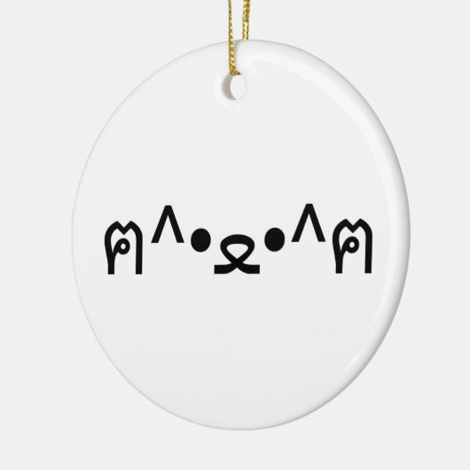 Kat met poten euticon ฅ^ ・ ع・ Japanse Kaomoji Keramisch Ornament (Links)