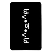 Kat met poten euticon ฅ^ ・ ع・ Japanse Kaomoji Magneet (Verticaal)