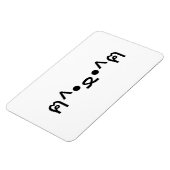 Kat met poten euticon ฅ^ ・ ع・ Japanse Kaomoji Magneet (Linkerzijde)