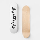Kat met poten euticon ฅ^ ・ ع・ Japanse Kaomoji Persoonlijk Skateboard (Voorkant)