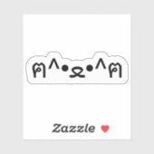 Kat met poten euticon ฅ^ ・ ع・ Japanse Kaomoji St. Sticker (Vel)