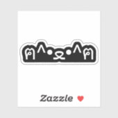 Kat met poten euticon ฅ^ ・ ع・ Japanse Kaomoji St. Sticker (Vel)