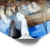 kat met prachtige ogen glanzend Poster (Hoek)