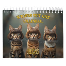 Kat met pruik kalender