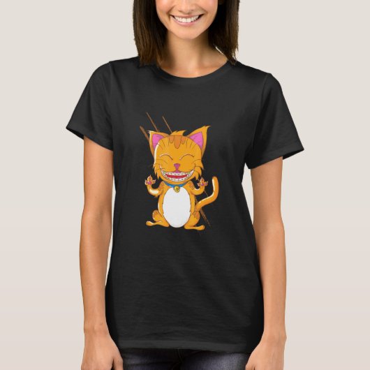 Kat met races t-shirt (Voorkant)