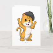 Kat met Ramen Kom Kaart (Achterkant)