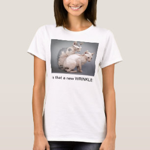 Kat met rimpels t-shirt