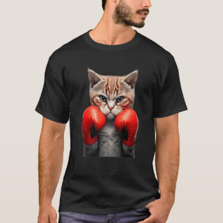 Kat met rode handschoenen t-shirt