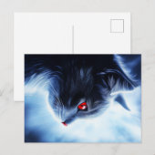 Kat met rode ogen briefkaart (Voorkant / Achterkant)