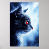 Kat met rode ogen poster (Voorkant)