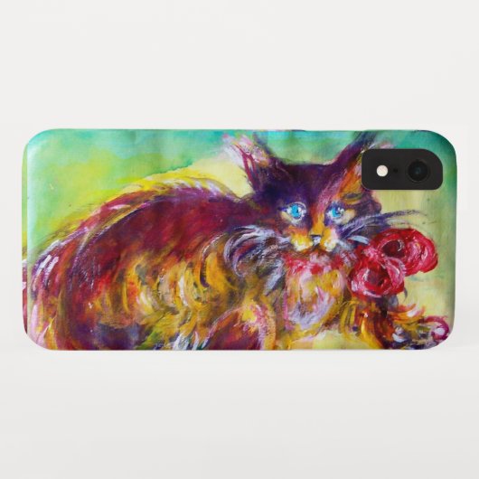 KAT MET RODE RIBBON EN ZONNEN Case-Mate iPhone CASE (Achterkant (horizontaal))