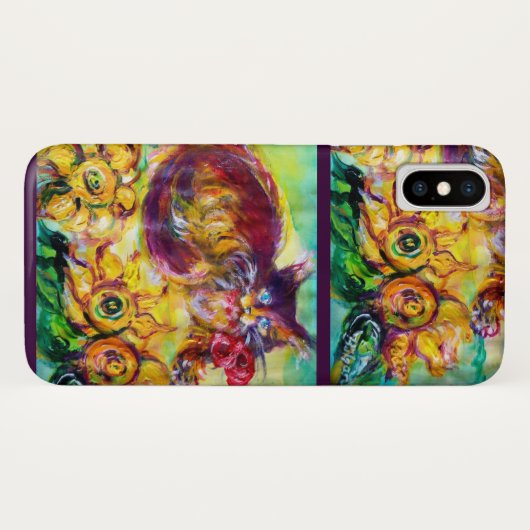 KAT MET RODE RIBBON EN ZONNEN Case-Mate iPhone CASE (Achterkant (horizontaal))