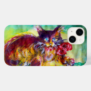 KAT MET RODE RIBBON EN ZONNEN Case-Mate iPhone CASE