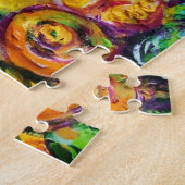 KAT MET RODE RIBBON EN ZONNEN LEGPUZZEL (Zijkant)