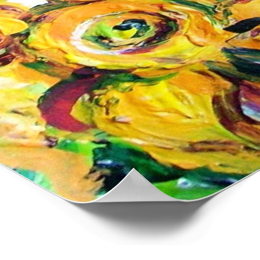 KAT MET RODE RIBBON EN ZONNEN POSTER (Hoek)