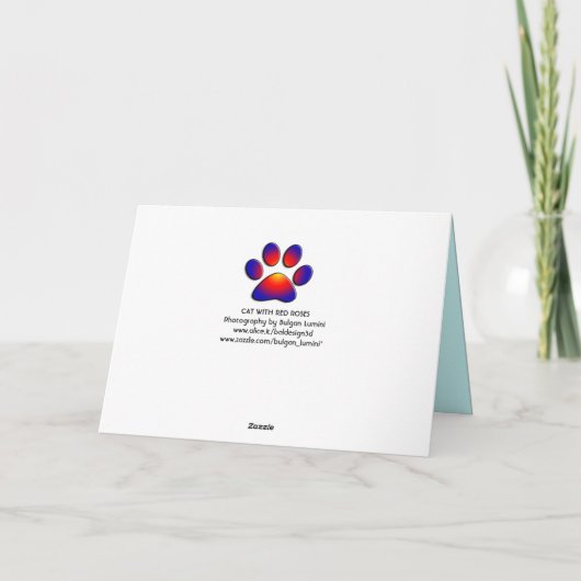 KAT MET RODE ROSEN, VADERDAG KAART (Achterkant)