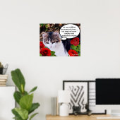 KAT MET RODE ROZEN POSTER (Thuiskantoor)