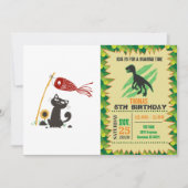 Kat met rolgordel en glansmachine - achtergrondkle kaart (Voorkant)