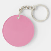 Kat met Roze Rozen Gepersonaliseerde Sleutelhanger (Achterkant)