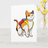 Kat met satchel kaart (Gele Bloem)