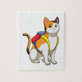 Kat met satchel legpuzzel (Verticaal)