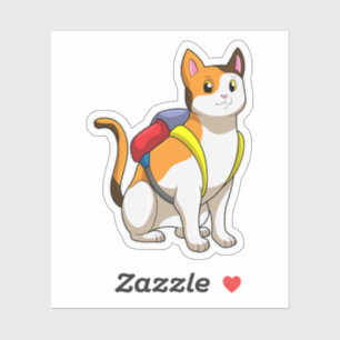 Kat met satchel sticker