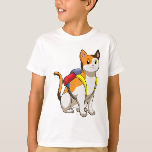 Kat met satchel t-shirt