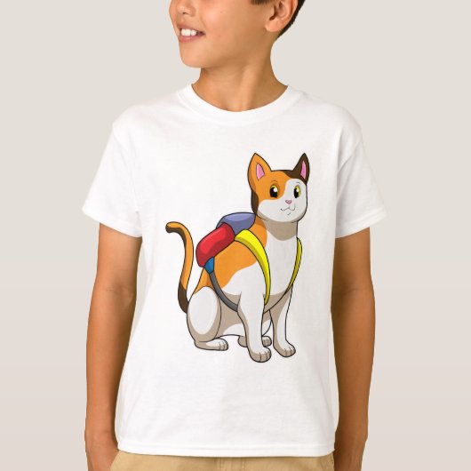 Kat met satchel t-shirt (Voorkant)