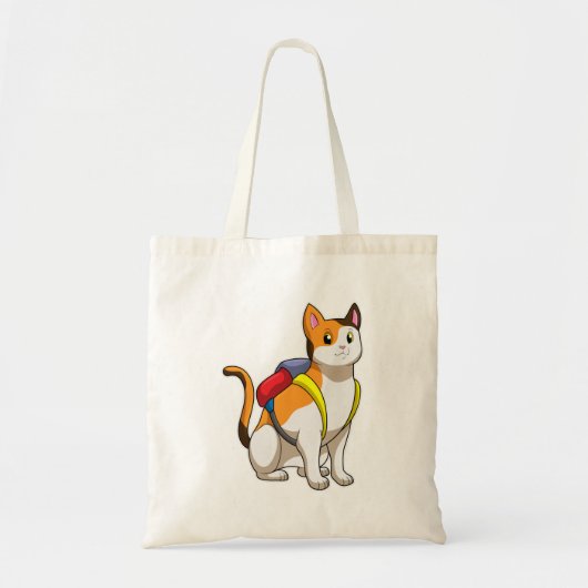 Kat met satchel tote bag (Voorkant)