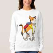 Kat met satchel trui (Voorkant)