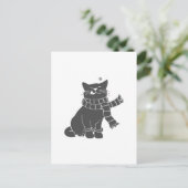 Kat met schoonheid - Kies achtergrondkleur Briefkaart (Staand voorkant)