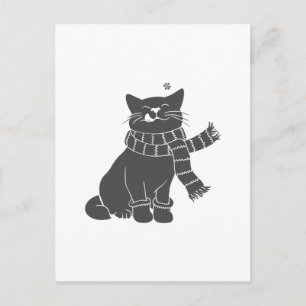 Kat met schoonheid - Kies achtergrondkleur Briefkaart