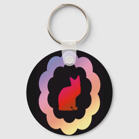 Kat met schroefdop - sleutelhanger (Voorkant)