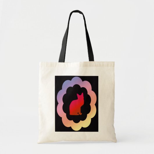 Kat met schroefdop - tote bag (Voorkant)