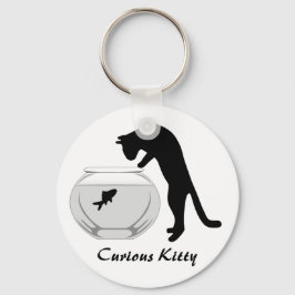 Kat met Sleutelhanger van de vis Bowl
