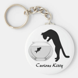 Kat met Sleutelhanger van de vis Bowl