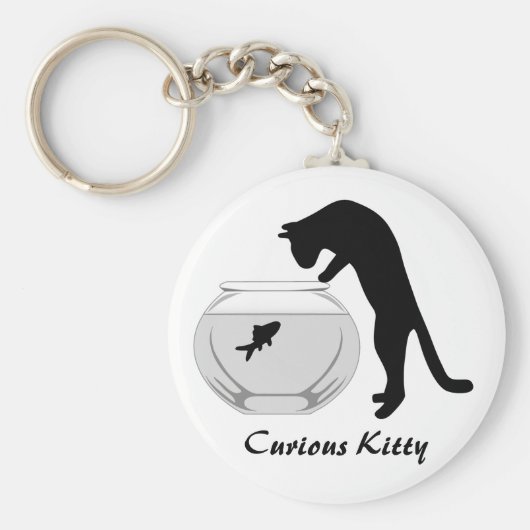 Kat met Sleutelhanger van de vis Bowl (Voorkant)
