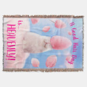 Kat met Snoepjes haar van katoen Deken (Voorkant)