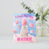 Kat met Snoepjes haar van katoen Uitnodiging Briefkaart (Staand voorkant)