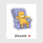 Kat met Sofa Sticker (Vel)