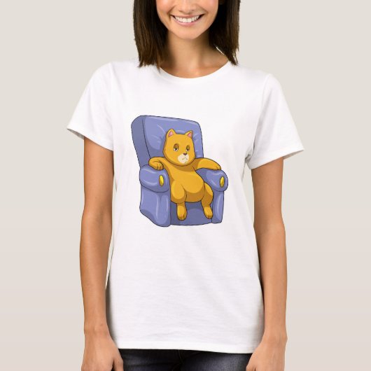 Kat met Sofa T-shirt (Voorkant)