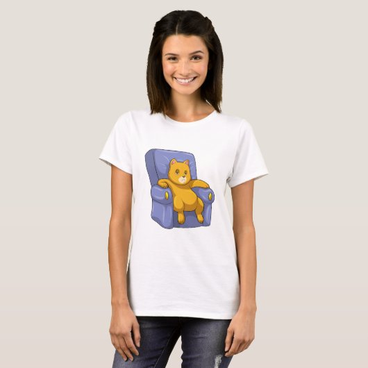 Kat met Sofa T-shirt (Voorkant volledig)